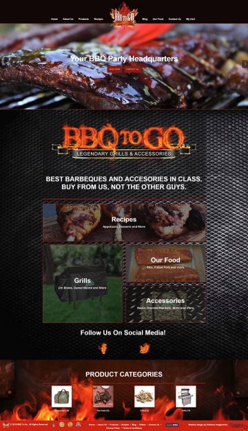 BBQ To Go Website Design