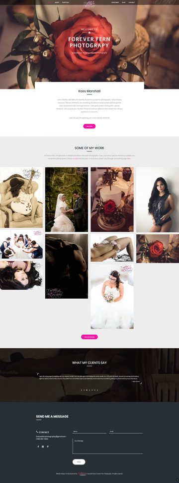 Forever Fern Photography Web Design