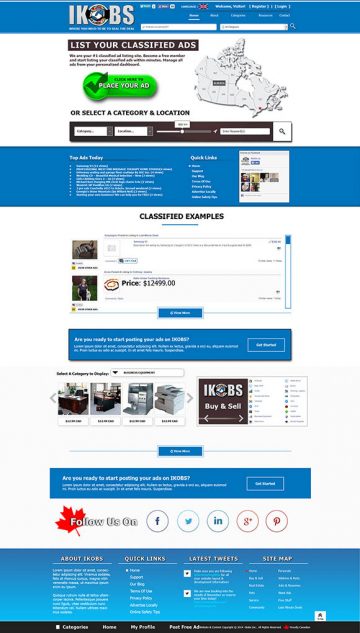 IKOBS Classified Ads Website Design