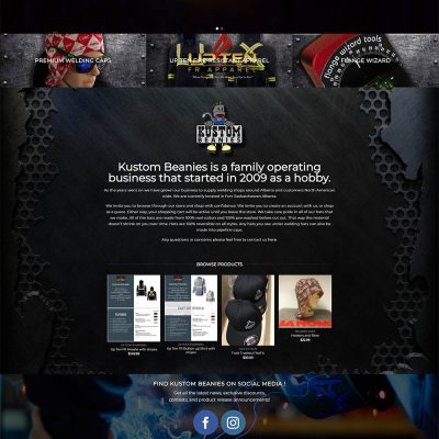 Kustom Beanies Kustom Beanies Website Design