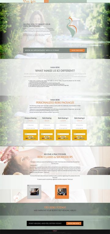 Maia Reiki Website Design