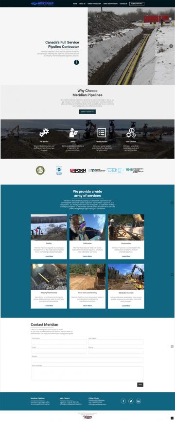 Meridian Pipelines Responsive Web Design