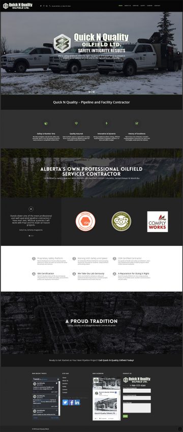 Quick n Quality Oilfield Ltd. website layout