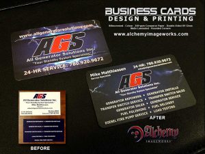 All Generator Solutions Business Card Design