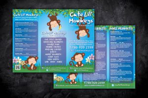 Cute Lil Monkeys Flyer Design
