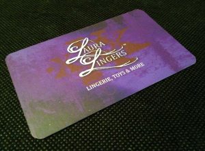 Laura Lingers Lingerie Business Card Design