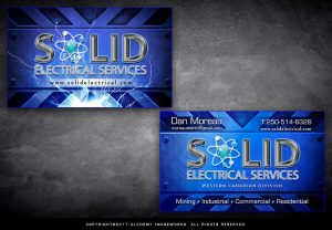 Solid Electircal Services Business Card Design
