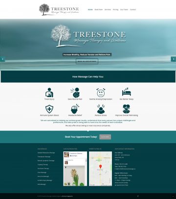 Treestone Massage Therapy & Wellness Website Design