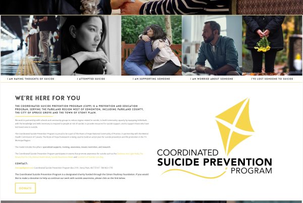 The Coordinated Suicide Prevention Program - Web Design by Alchemy Imageworks