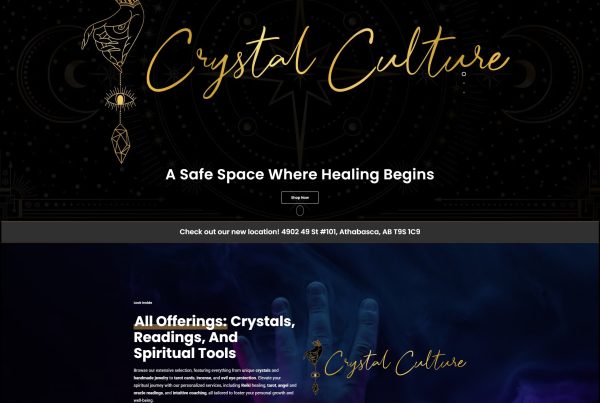 Crystal Culture Web Design by Alchemy Imageworks