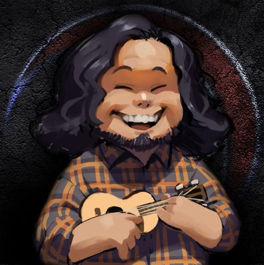 Illustrated portrait of Alejandro Grenias Aguirre, Art Director & Lead Animator at Alchemy Imageworks